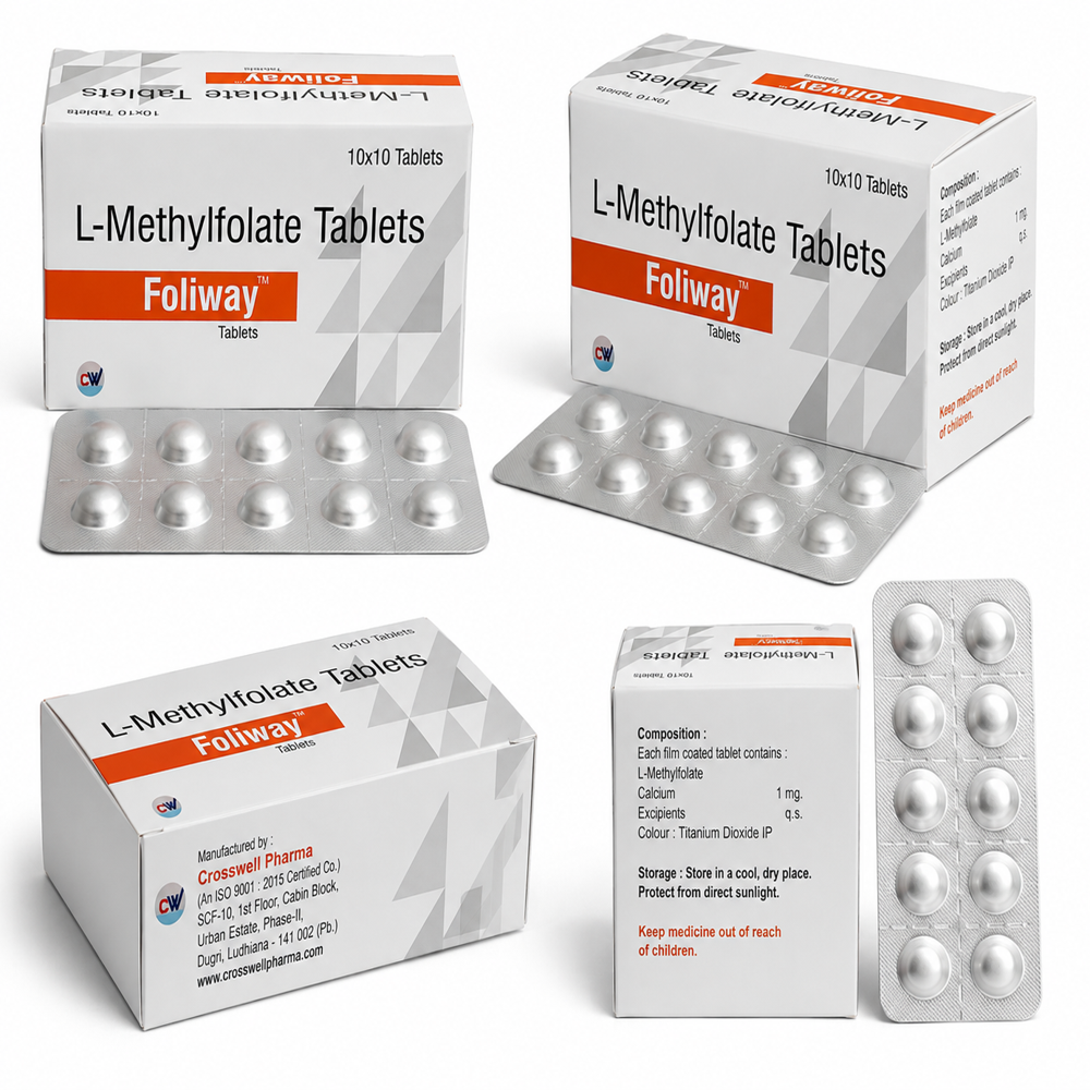 Foliway Tabs - Ingredients: L-methylfolate Is The Active Form Of Folic Acid (Vitamin B9)