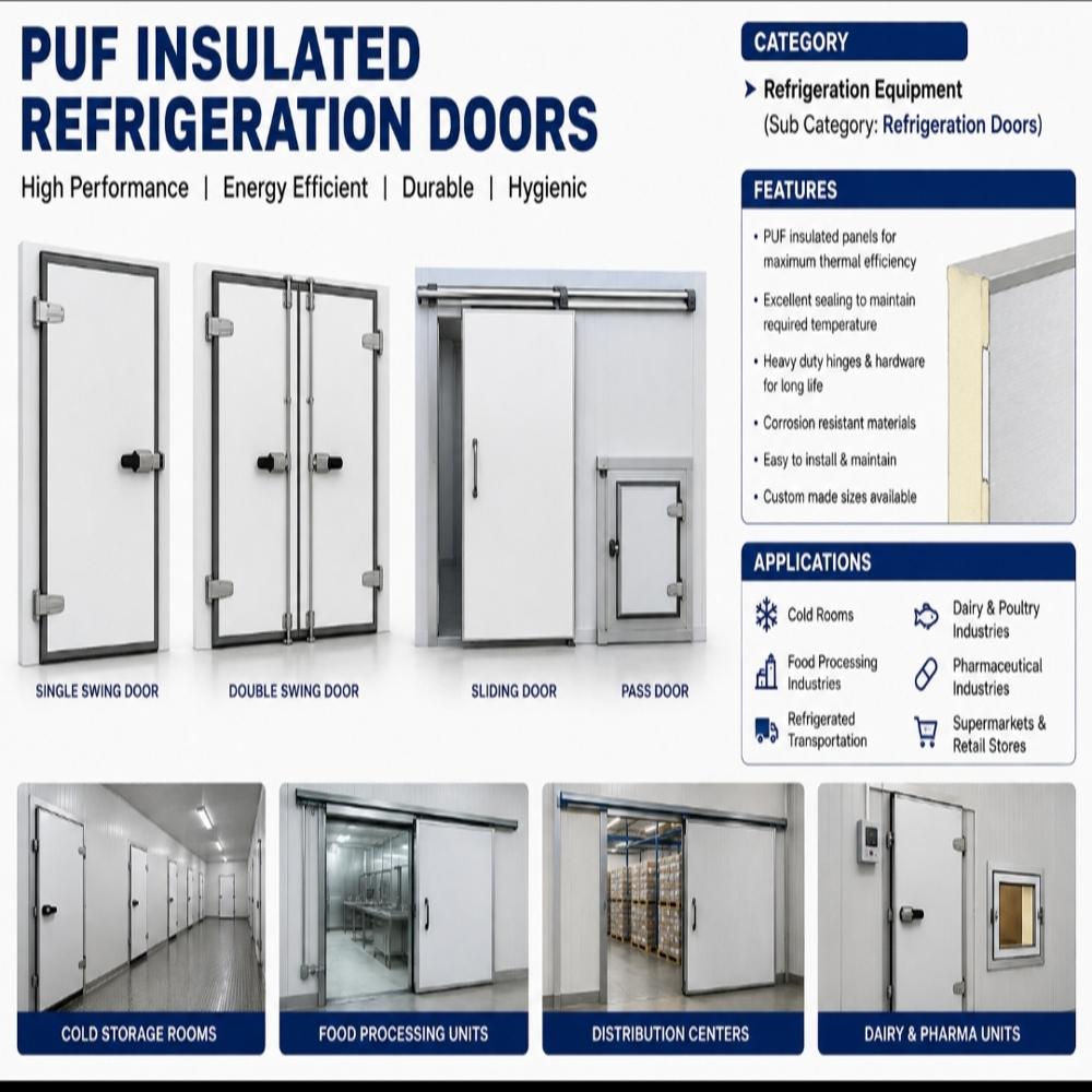 Refrigeration cold room puff doors