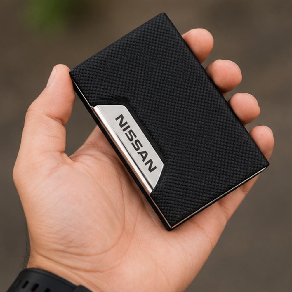Carbon Fiber Metal Business Card Holder