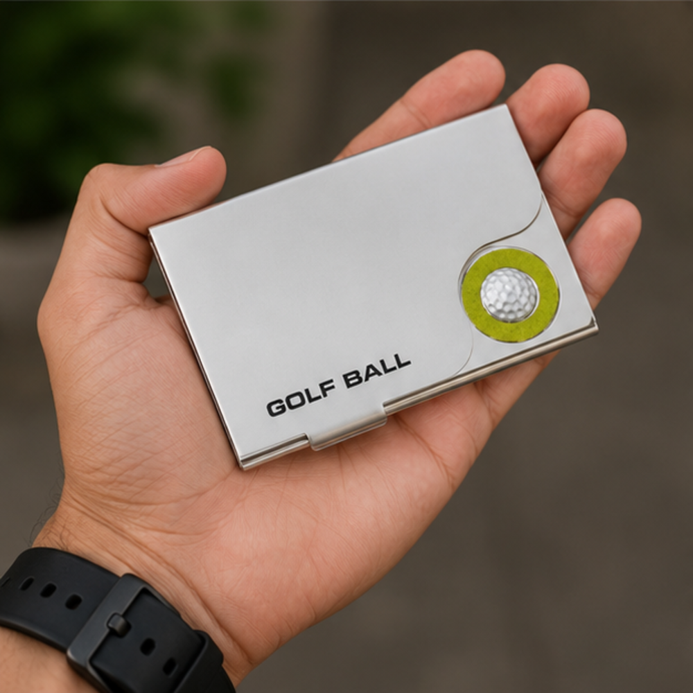 Golf Ball Metal Visiting Card Holder