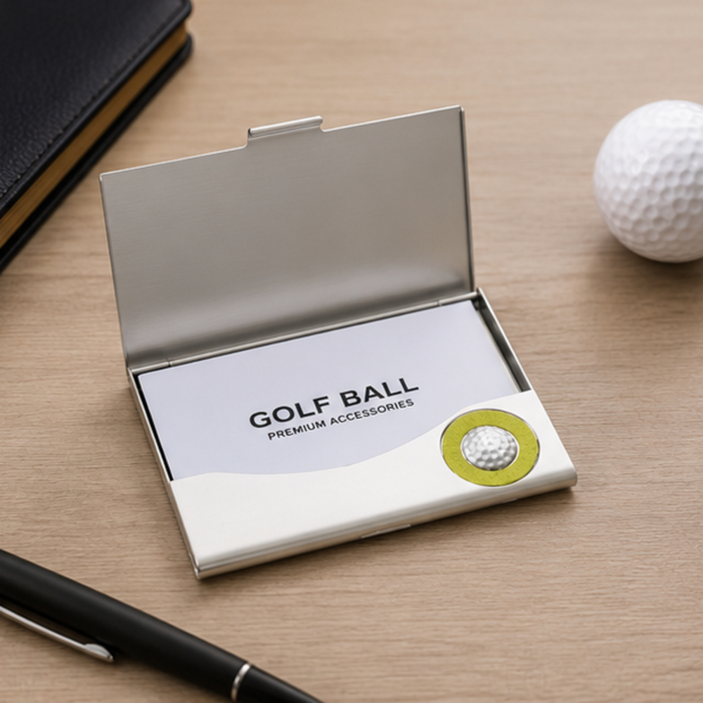 Golf Ball Metal Visiting Card Holder