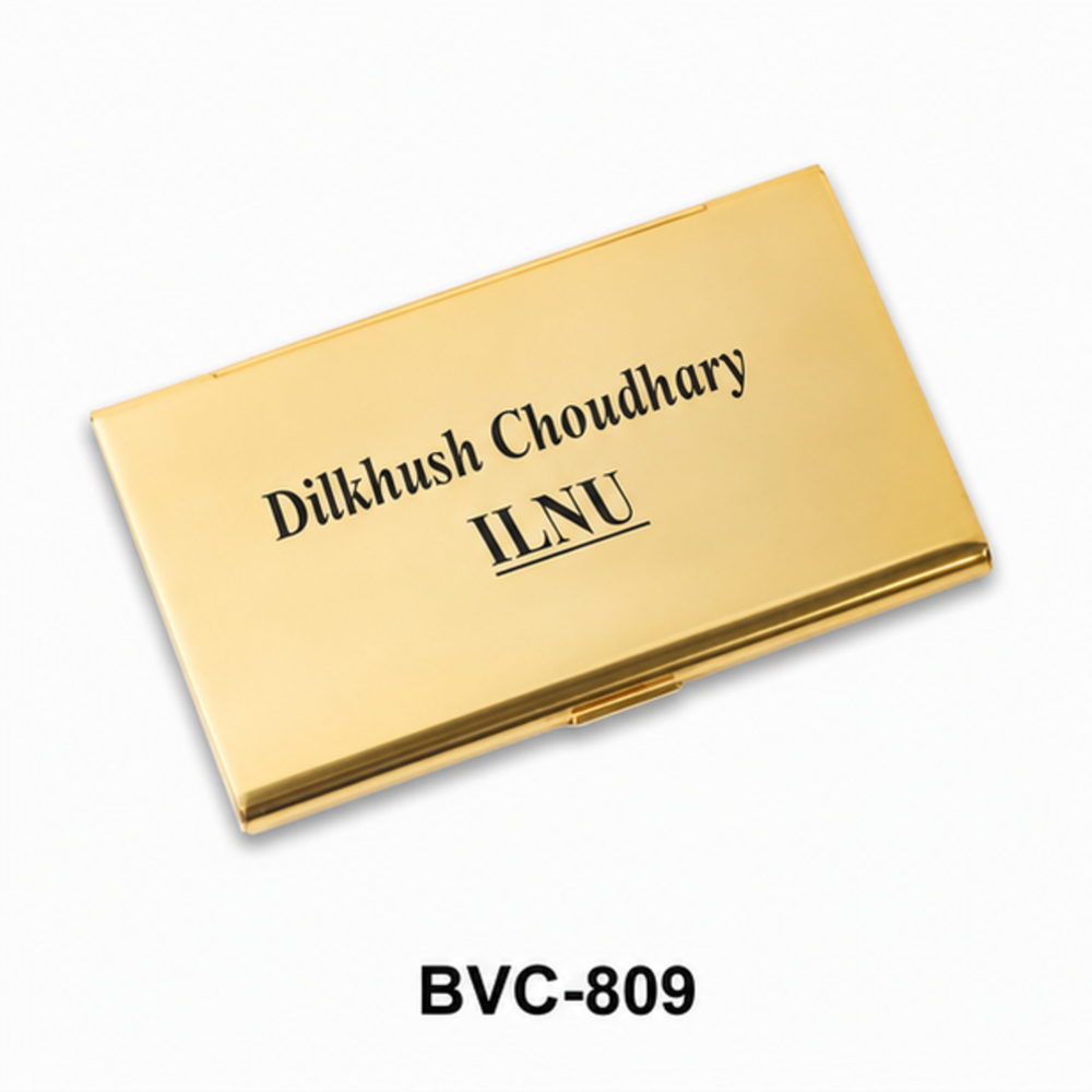 Premium Gold Finish Metal Card Holder - Advantage: Customize