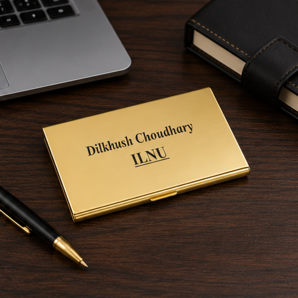 Premium Gold Finish Metal Card Holder