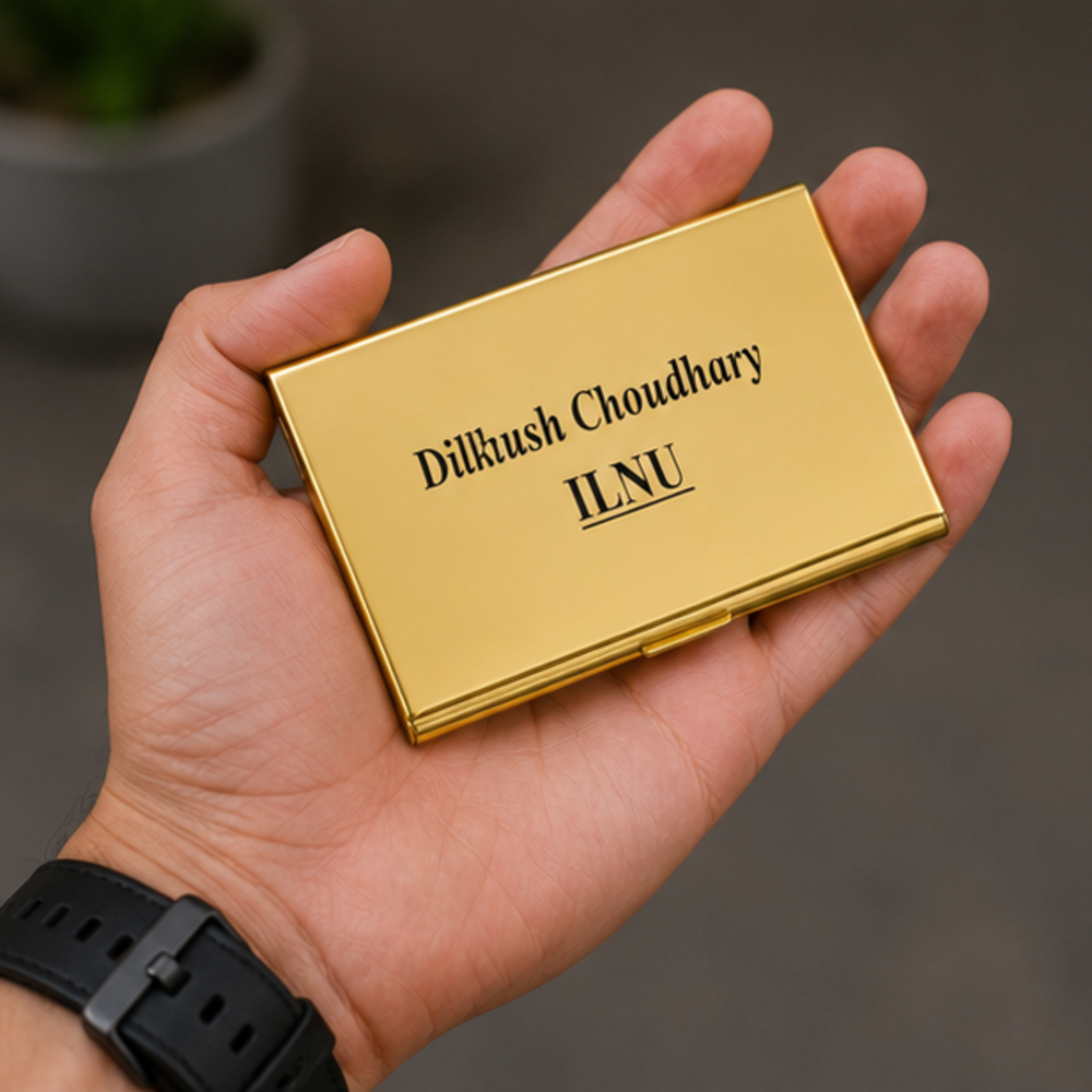 Premium Gold Finish Metal Card Holder