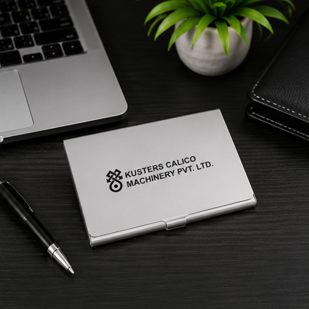 Silver Metal Visiting Card Holder