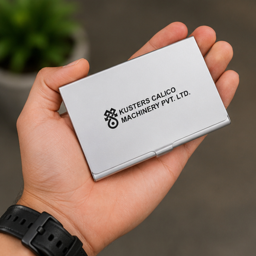 Silver Metal Visiting Card Holder