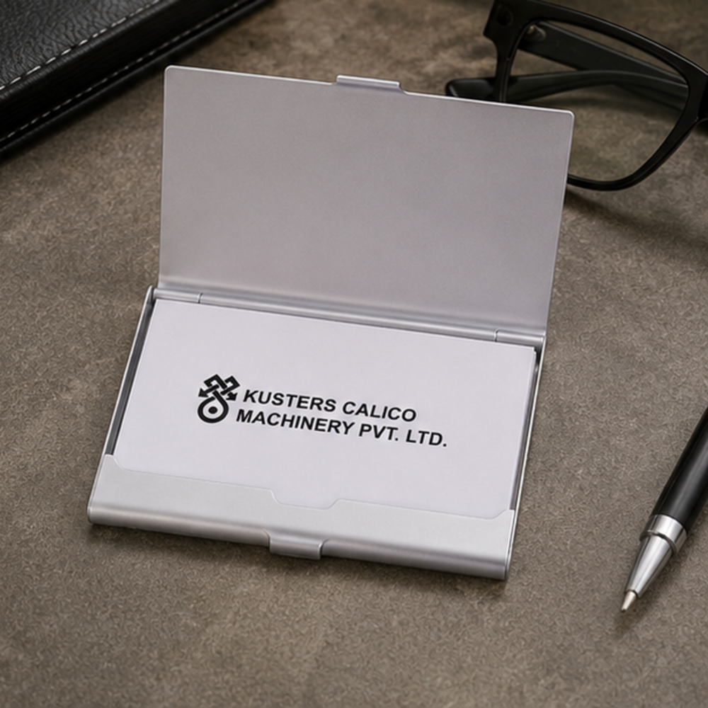Silver Metal Visiting Card Holder
