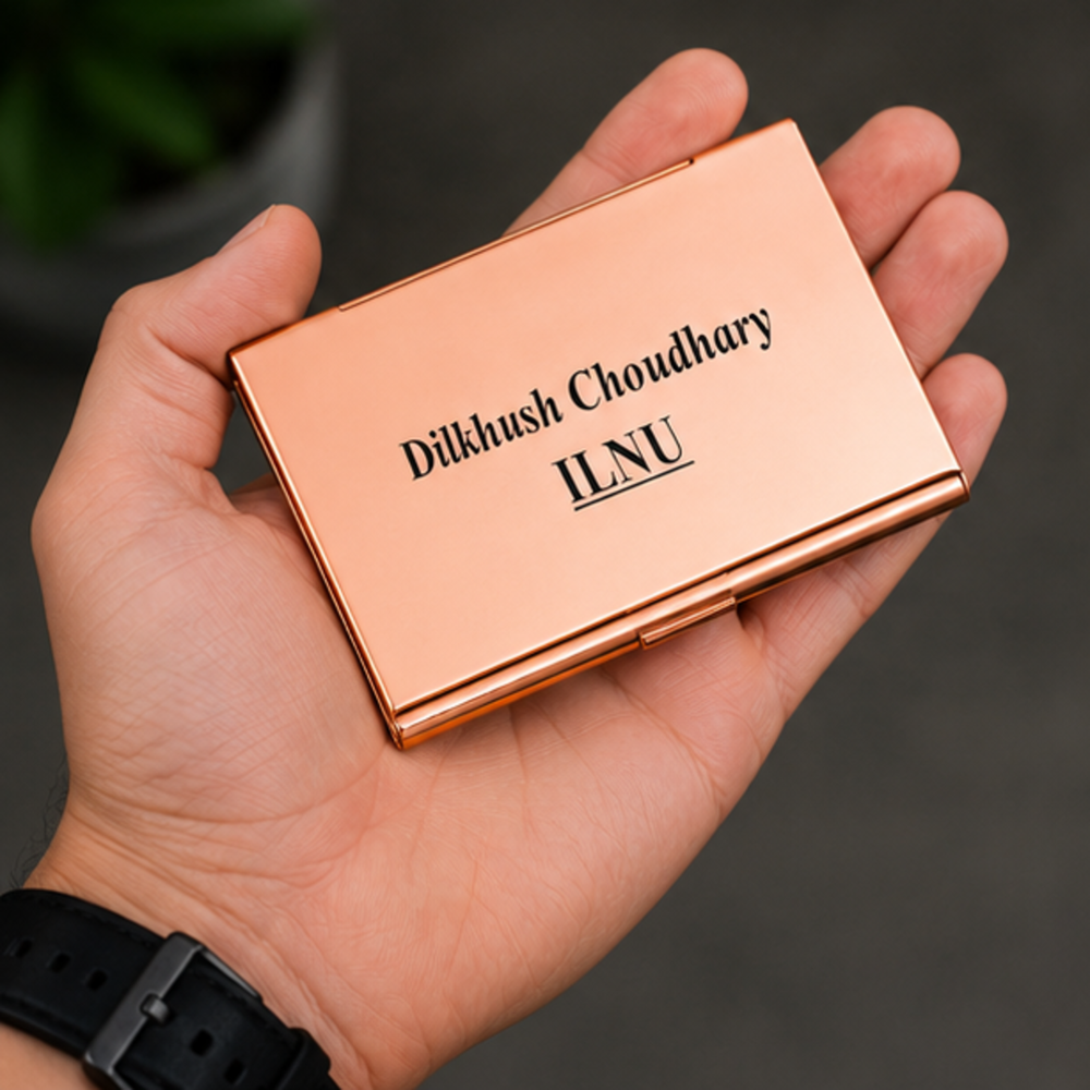 Rose Gold Metal Visiting Card Holder