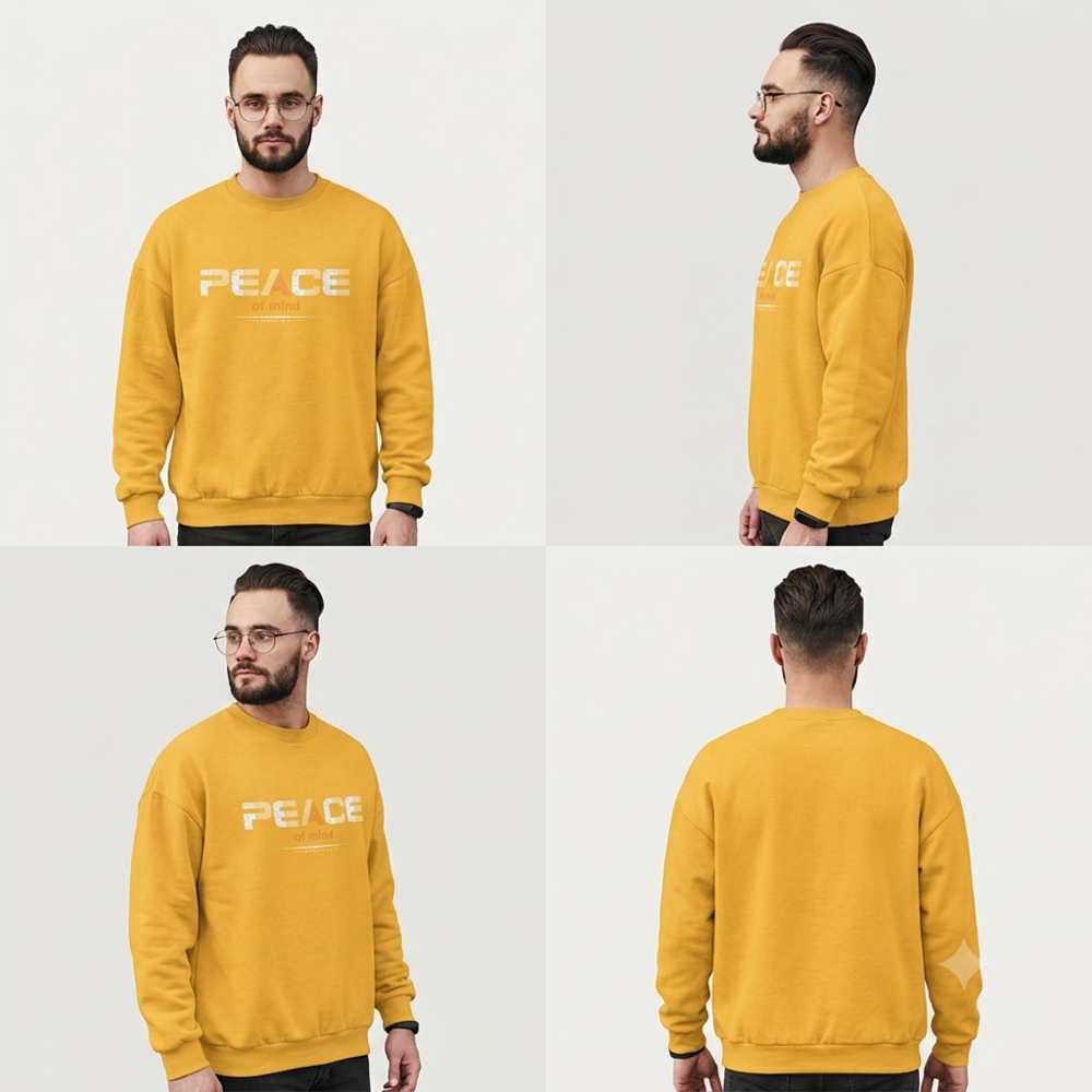 Yellow Printed Sweatshirt