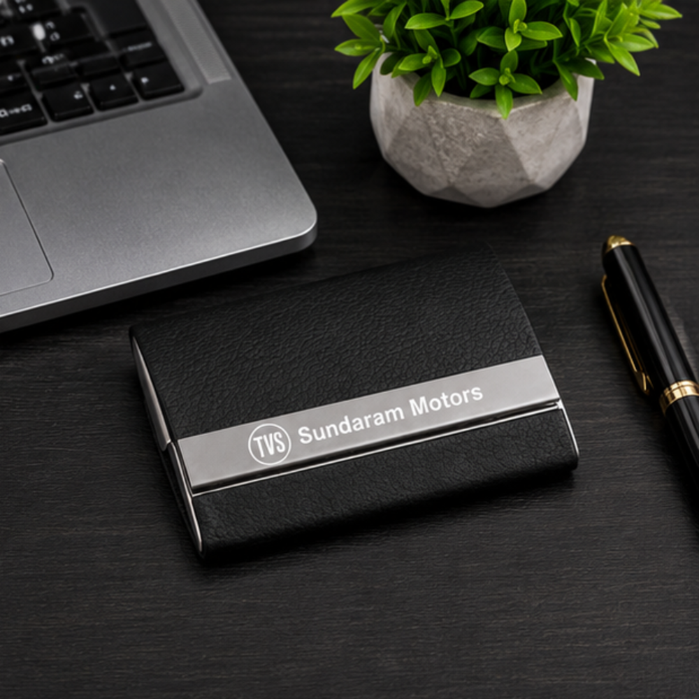Leather Finish Business Card Holder