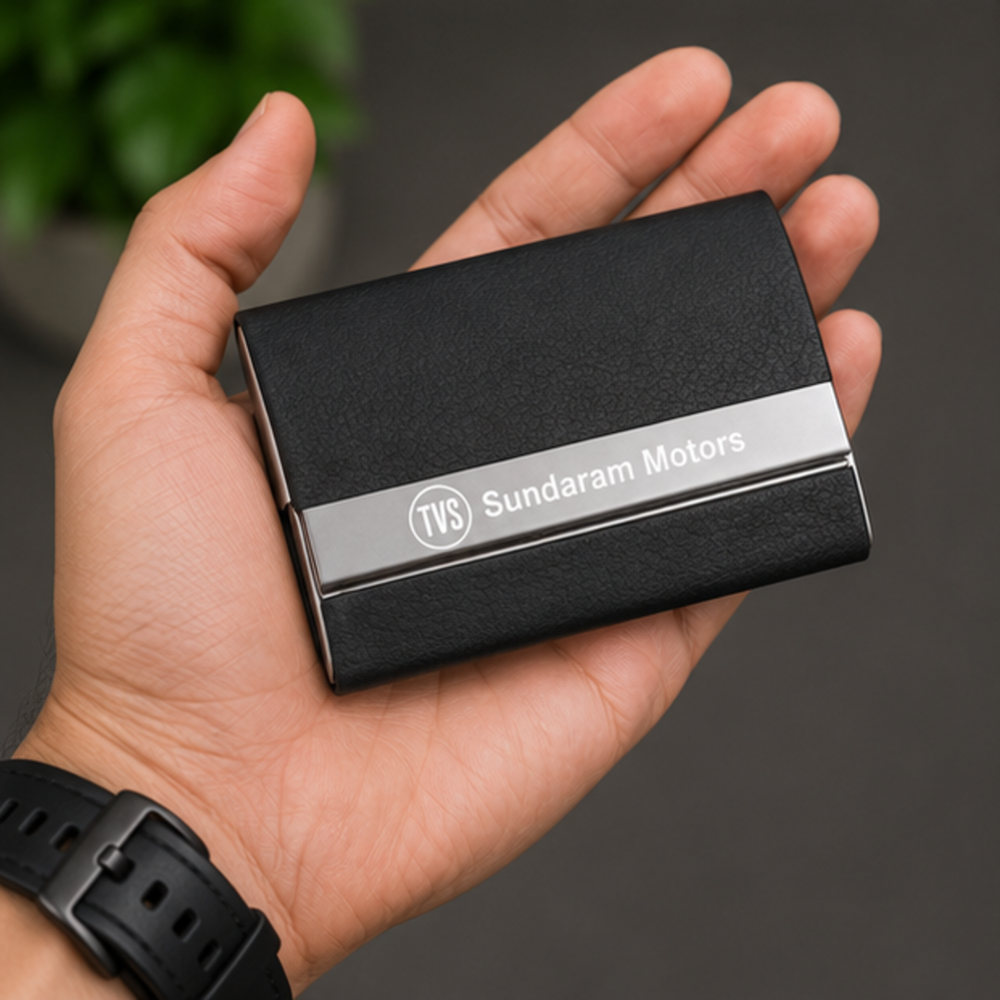 Leather Finish Business Card Holder