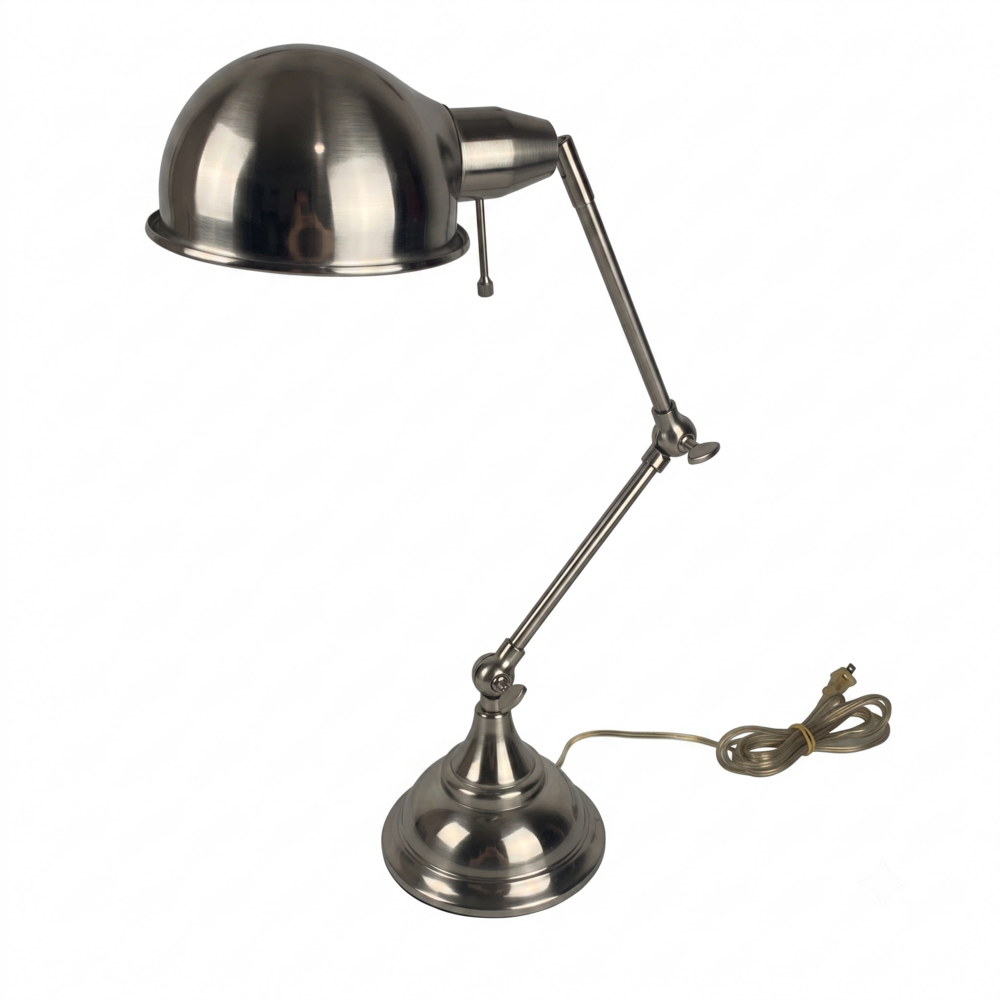 Vintage Industrial Metal Study Lamp with Articulated Arm