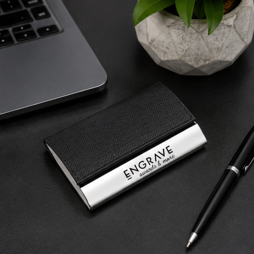 Executive Name Card Holder with Metal Finish