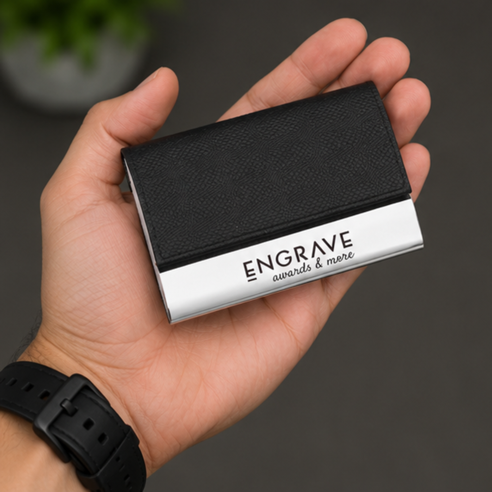 Executive Name Card Holder with Metal Finish