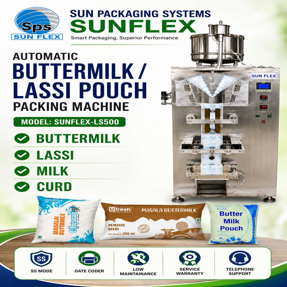 Lassi Pouch Packing Machine - Capacity: 2500 Pcs/Hr