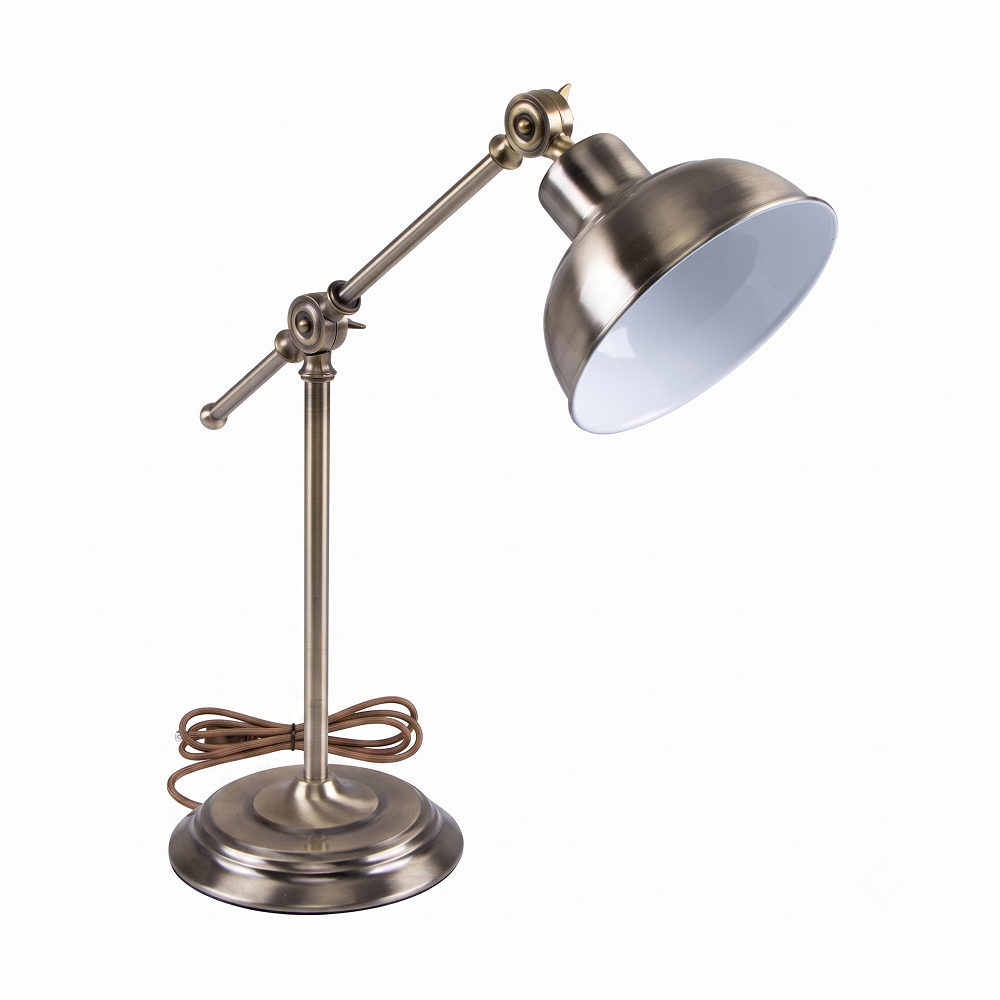 Premium Vintage Brass Adjustable Desk Lamp - High Quality Study & Office Table Light