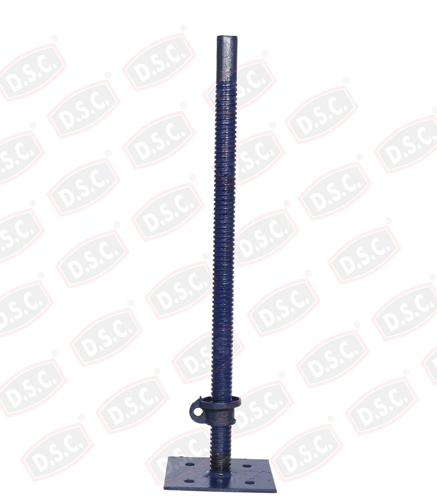 Zinc Plated Base Jacks - Steel, 32mm/34mm/38mm, Silver Zinc Plated | Adjustable, Corrosion Resistant, Scaffolding Support