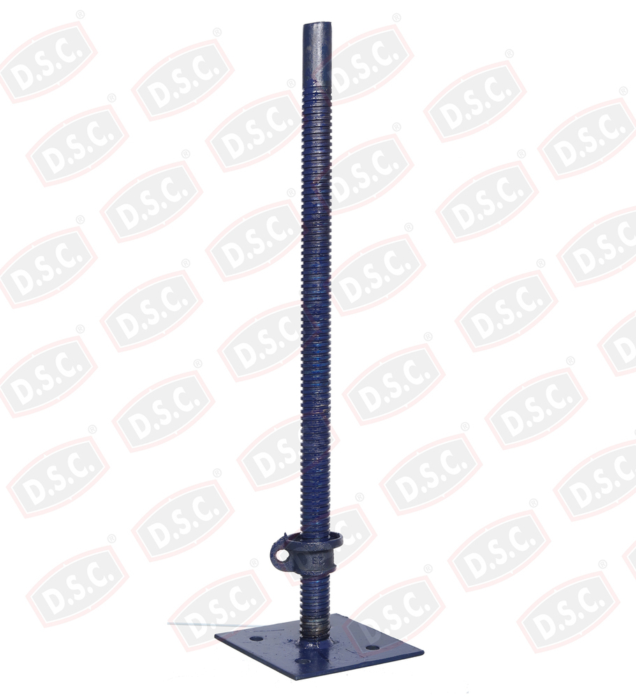 Zinc Plated Base Jacks - Steel, 32mm/34mm/38mm, Silver Zinc Plated | Adjustable, Corrosion Resistant, Scaffolding Support