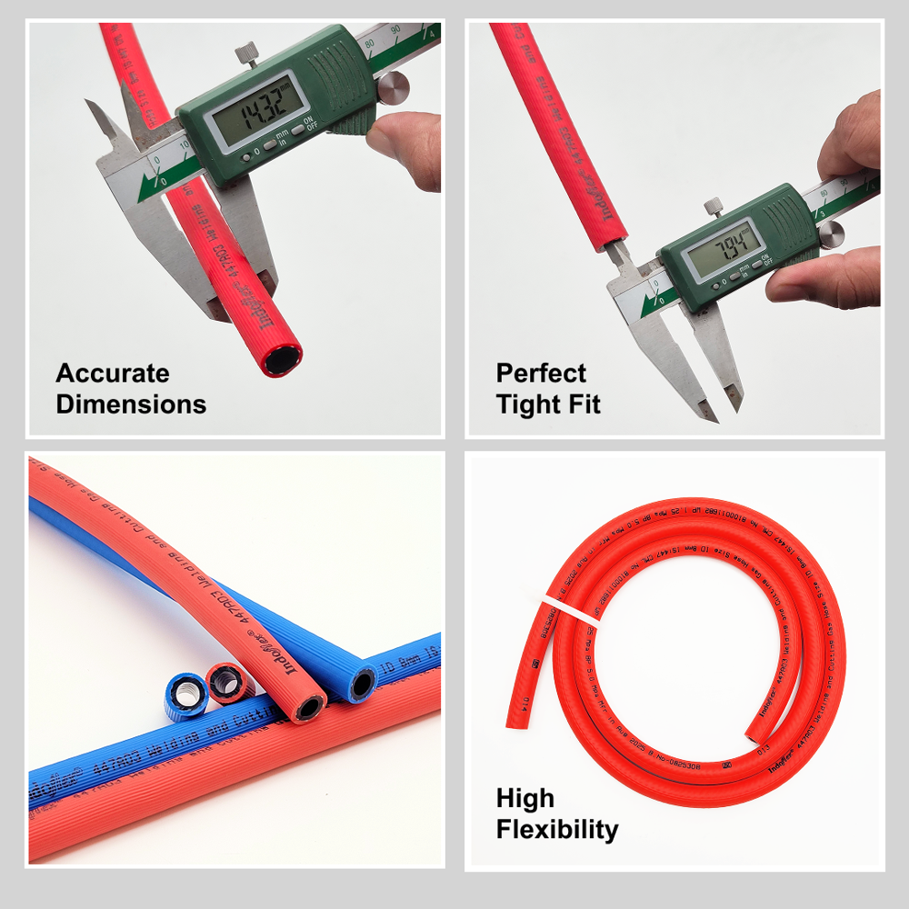 Gas Cutting Hose 8mm Red
