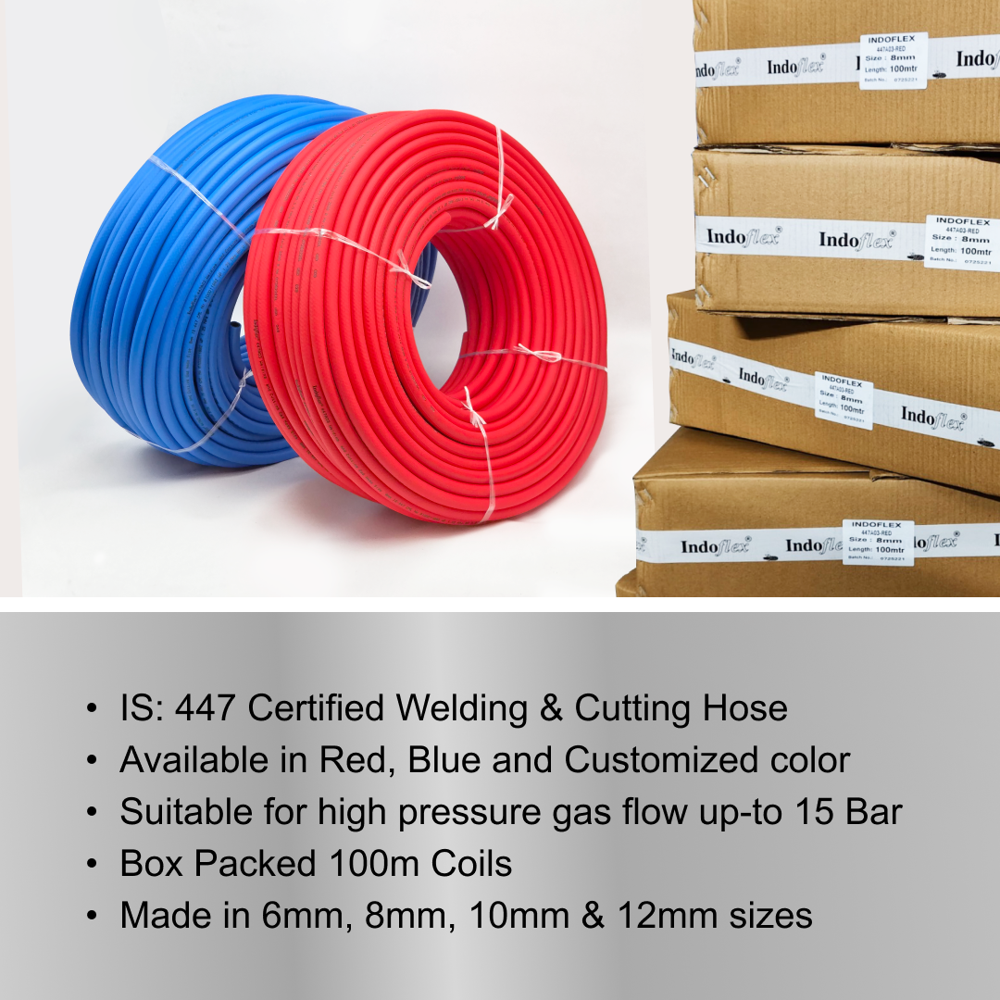 Gas Cutting Hose 8mm Red