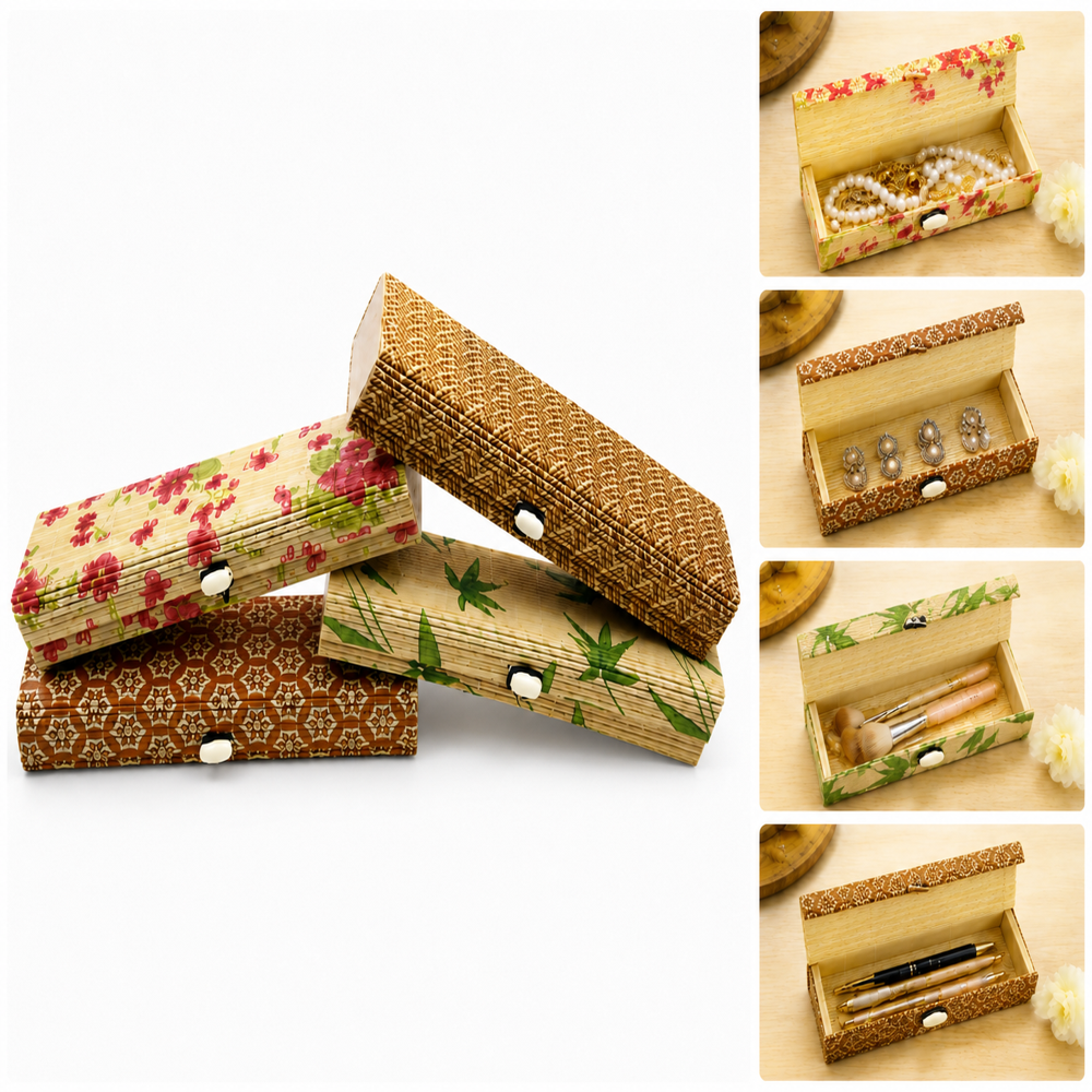 Square Bamboo Jewellery Box