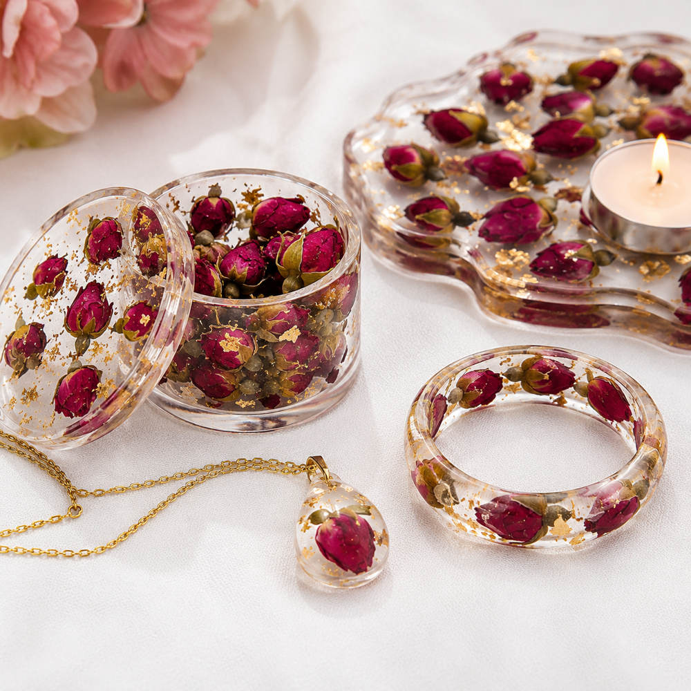 Dried Red Rose Buds