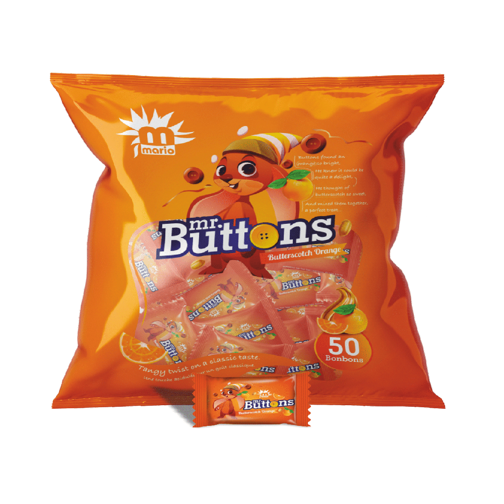 Mr Buttons Butterscotch Orange Candy