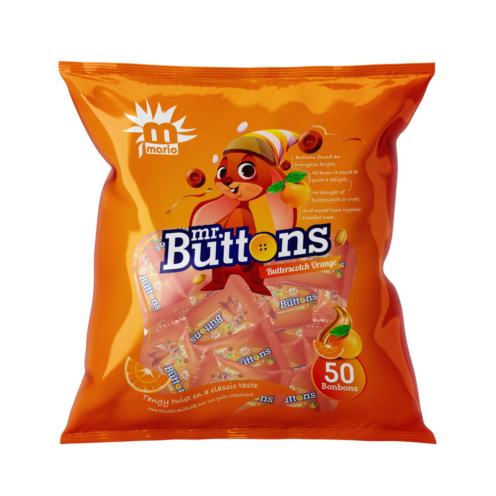 Mr Buttons Butterscotch Orange Candy