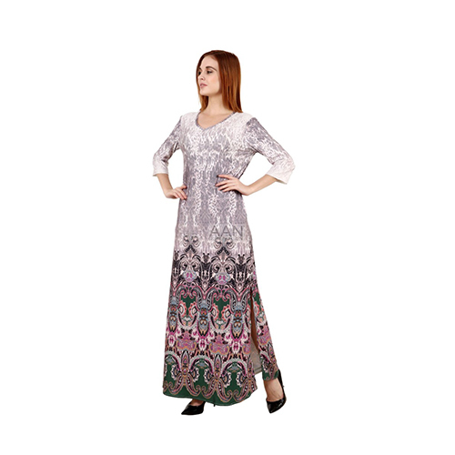 Long Slit Tunic Dress - Bust Size: Varies By Size (Standard From 34 To 44)