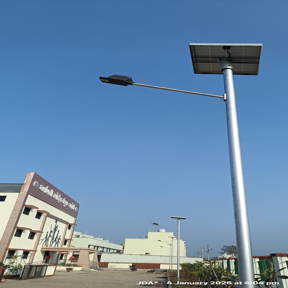 30 Watt Semi Integrated Solar Street Light - Color: Grey/Black With Transparent Cover