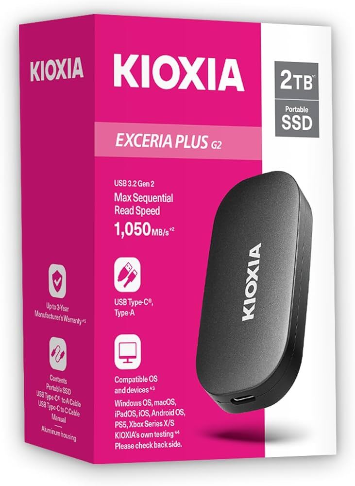 KIOXIA EXCERIA Plus G2 Portable External SSD