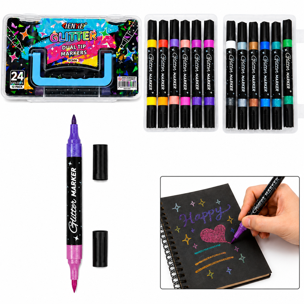 Glitter Dual Tip Markers