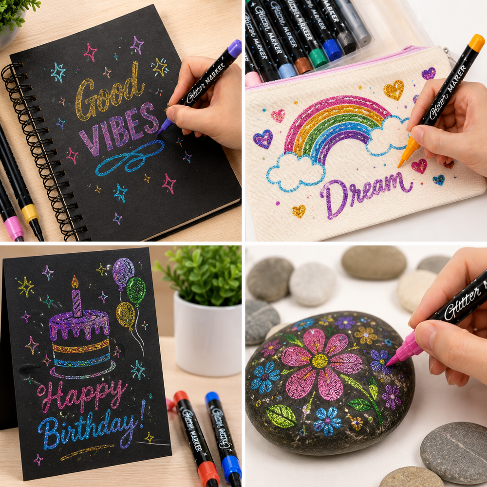 Glitter Dual Tip Markers