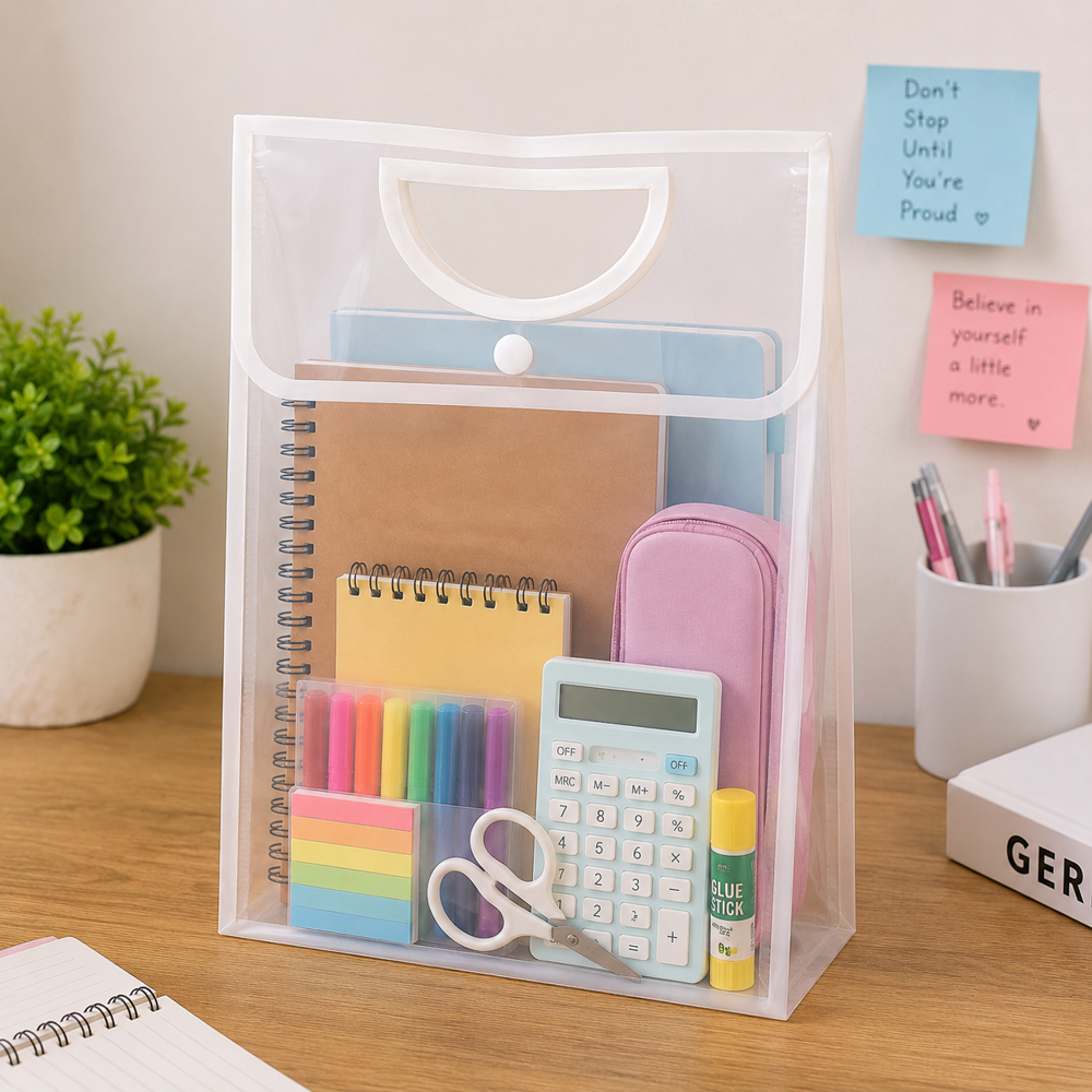 Transparent Plastic Document Storage Bag