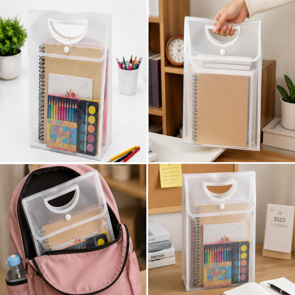 Transparent Plastic Document Storage Bag