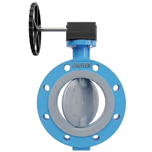 FEP-PFA Lined Double Flanged Butterfly Valve