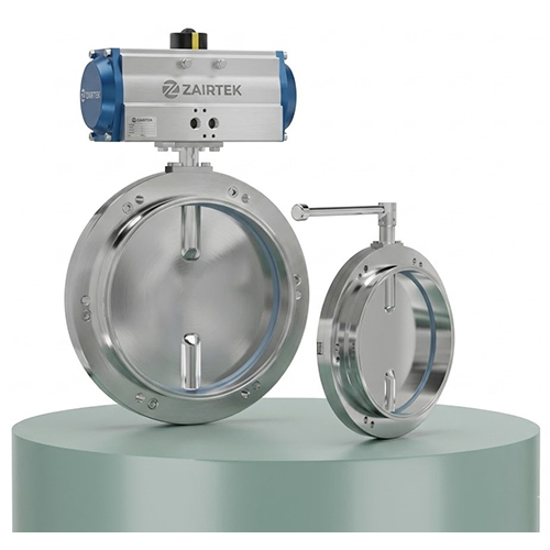 Sanitary Butterfly Valve One Side Wafer And One Side Tc End Liner End Neck End