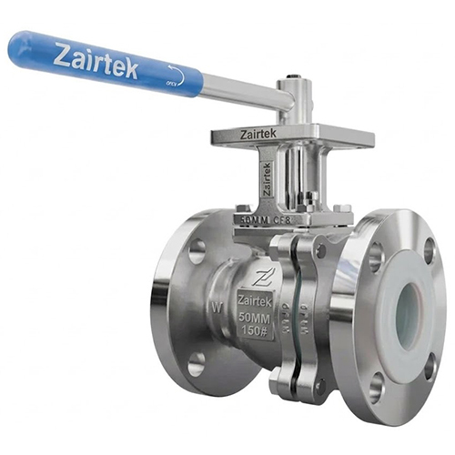 PFA-FEP-PTFE Lined Flanged End Ball Valve