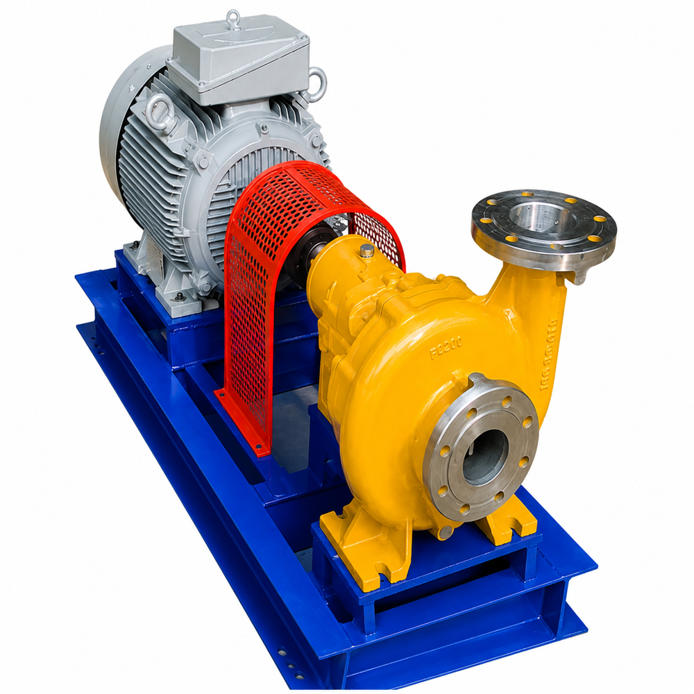 Horizontal Centrifugal Pump - Ss 304, Yellow Casing, 200 Hp, Closed Impeller | Iso 2858, Chemical & Pharmaceutical Use
