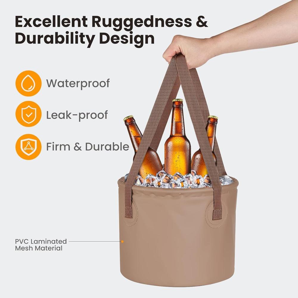 Folding Bucket Leather