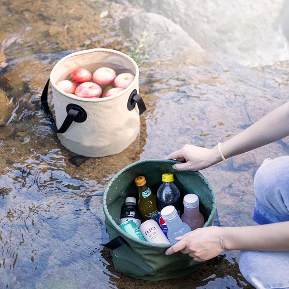 Folding Bucket Leather