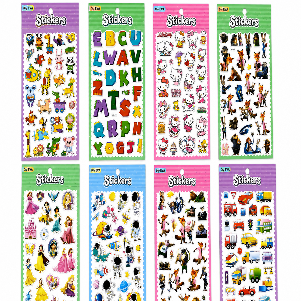 Mixed Theme Puffy Sticker Set