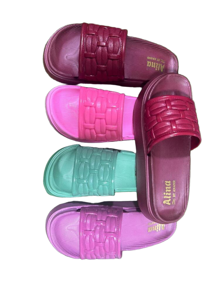 Alina Ladies Woven Strap Slip-On Slippers