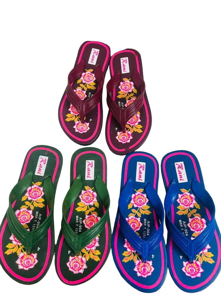 Rani Ladies Floral Printed Flip-Flops