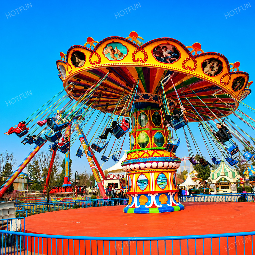 Thrilling Shaking Head Flying Chair with Safe Harness