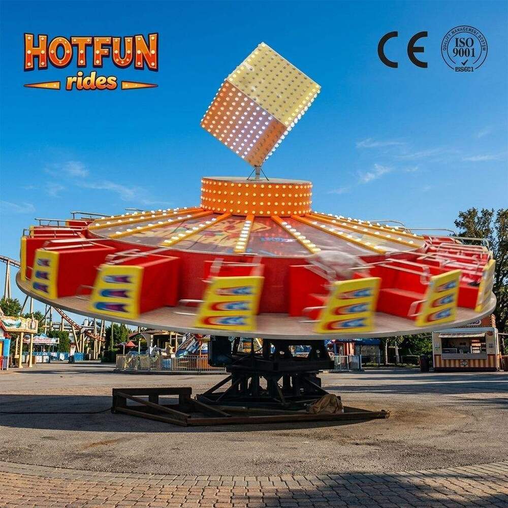 Large Outdoor 40 Seats Flying Turntable Adult Rotary Amusement Park Rides