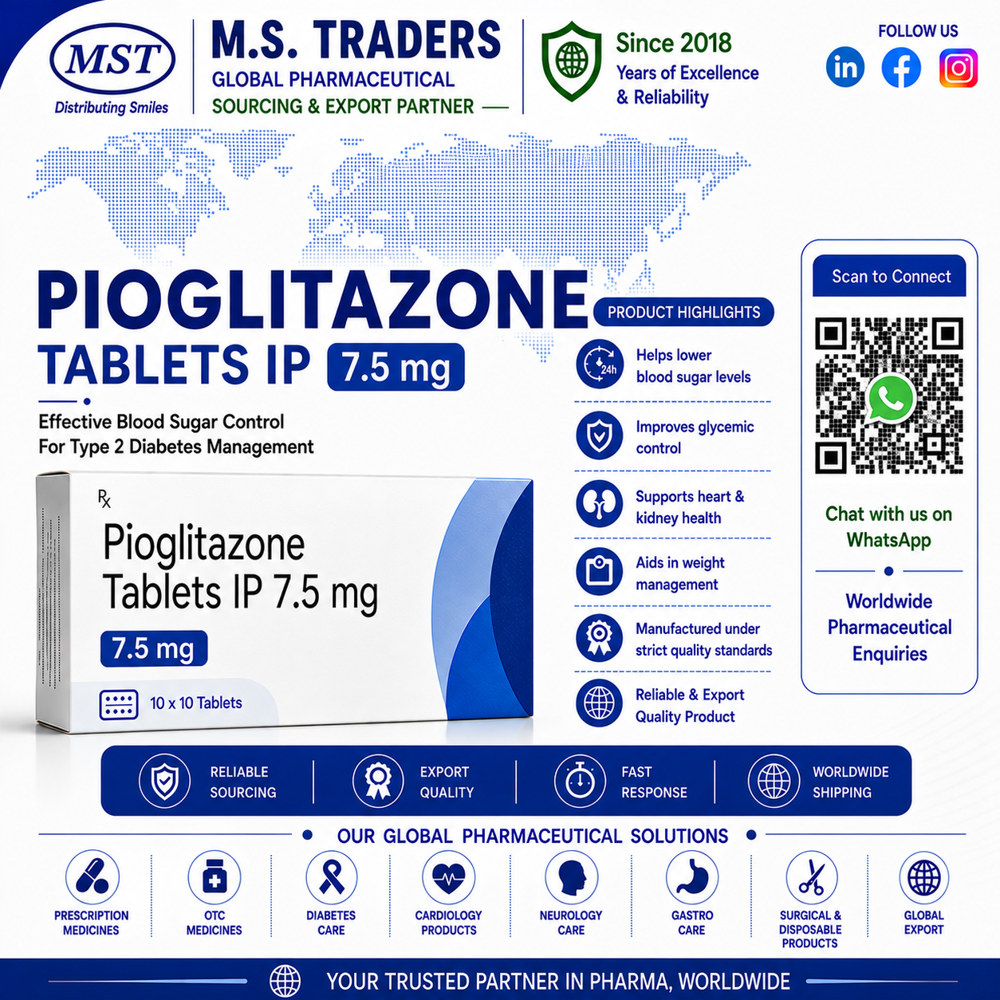 Pioglitazone Tablet - Brand Name: Generic
