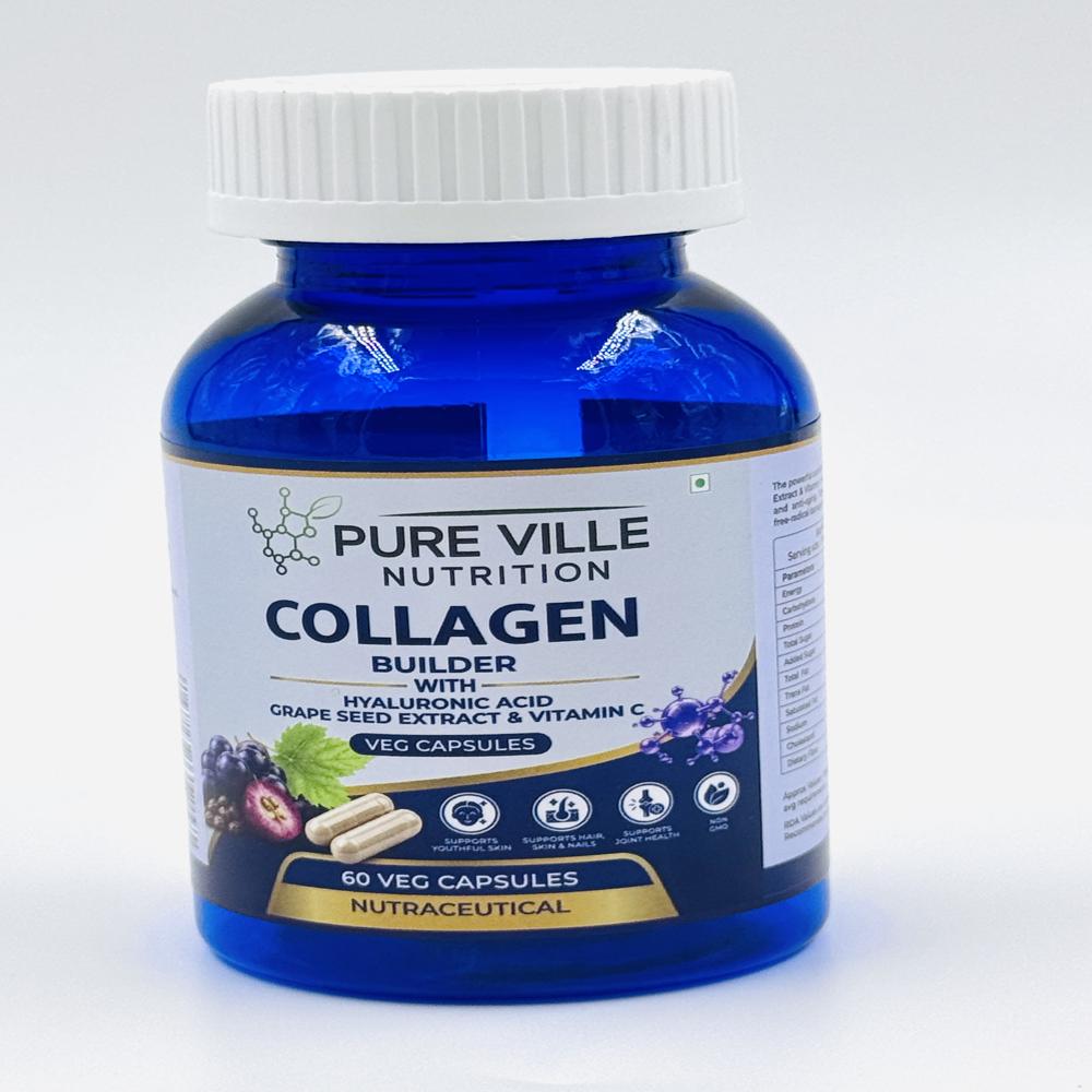 Collagen with Hyaluronic Acid and Grape seed extract Veg Capsules
