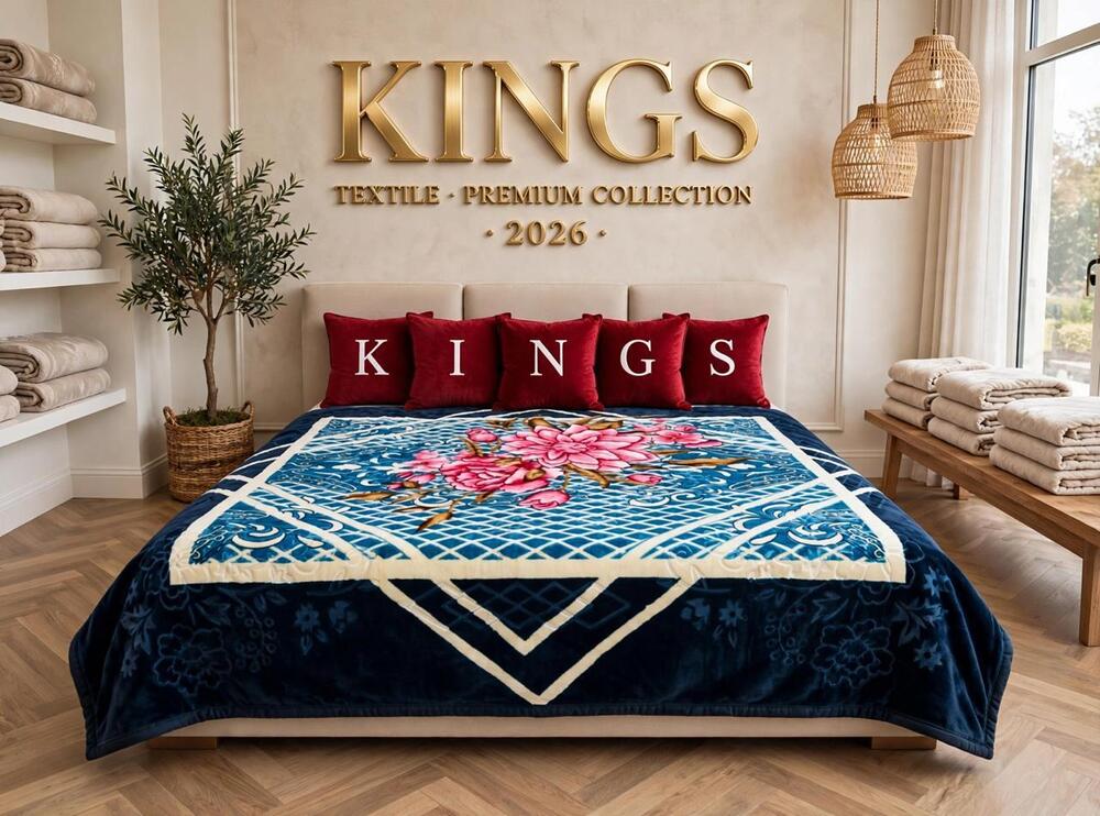 Navy Blue Floral Trellis Velvet Blanket
