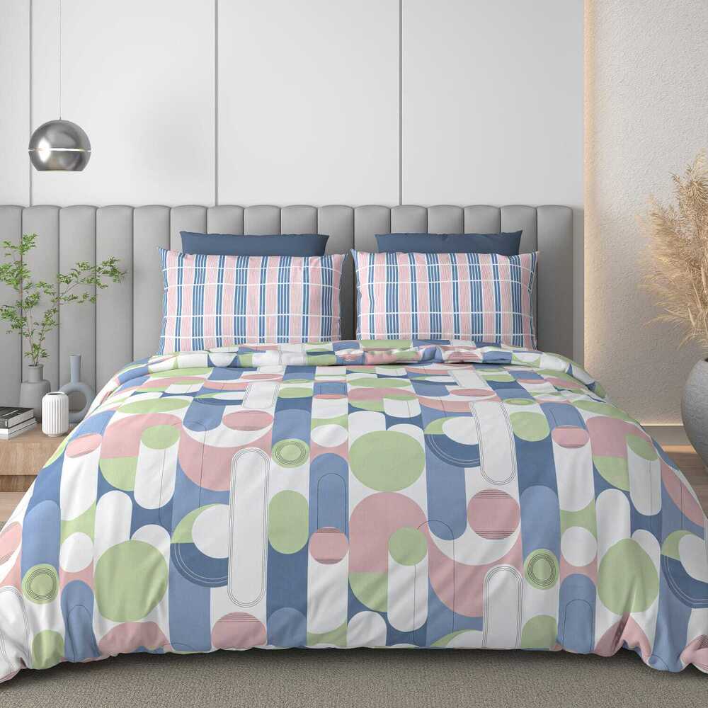 Multi Color Abstract Geometric Comforter Set
